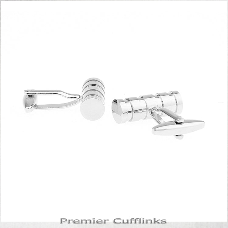Ridged Bar Cufflinks
