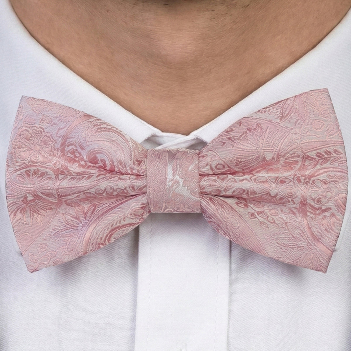 Rose Gold Paisley Bow Tie