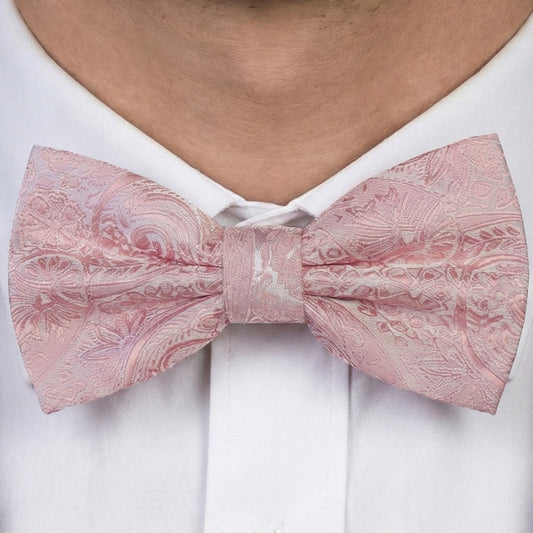 Rose Gold Paisley Bow Tie