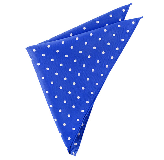 Royal Blue Polka Dot Pocket Square 