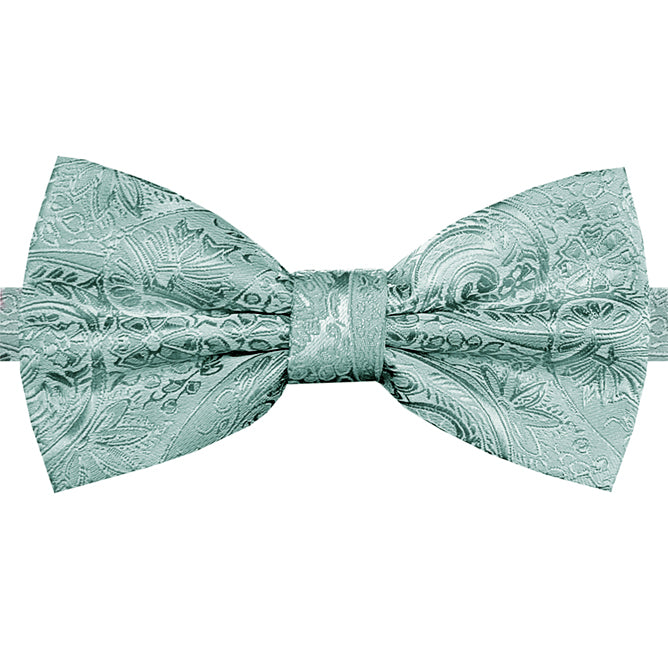Sage Green Paisley Bow Tie