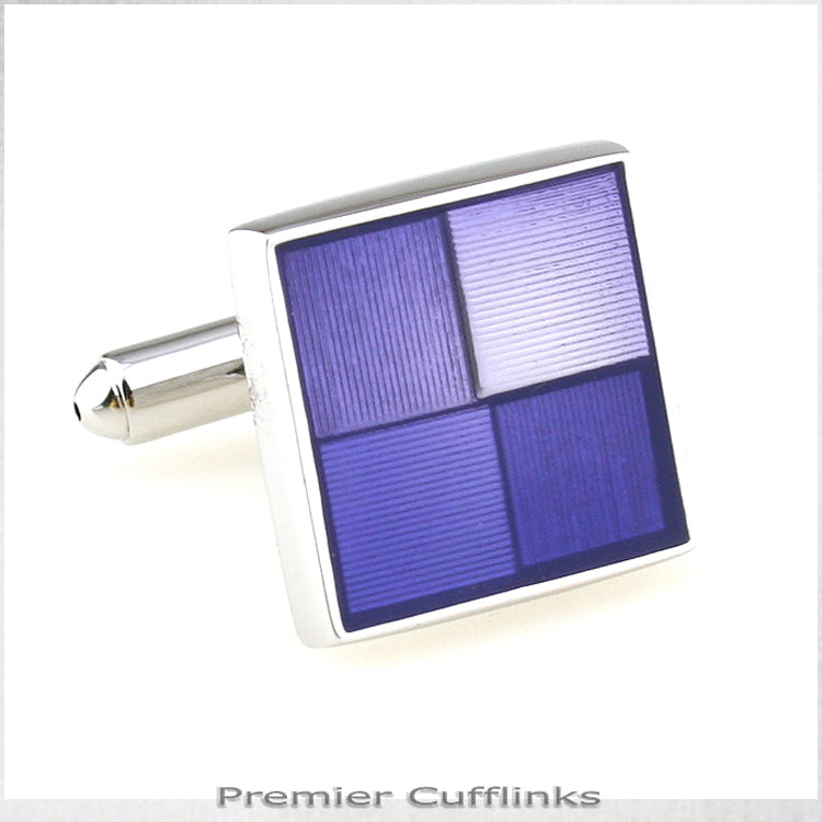 Shades Of Light Purple Squares Cufflinks