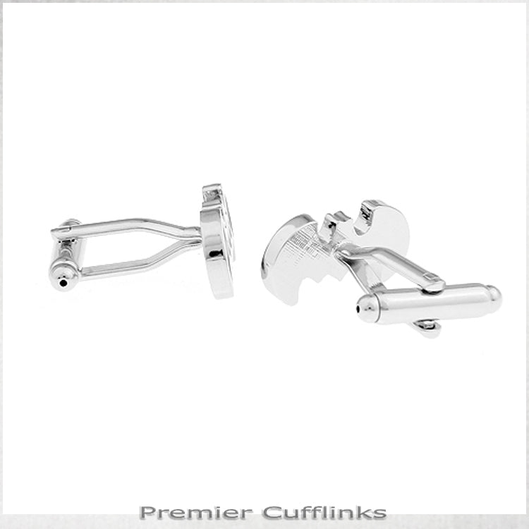 Silver and Black Batman Cufflinks