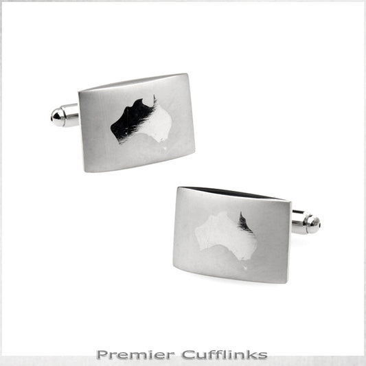 Silver Australia Inset Cufflinks