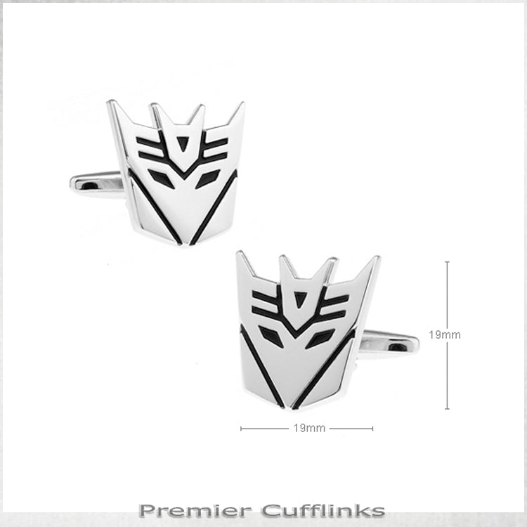 Silver Decepticon Cufflinks