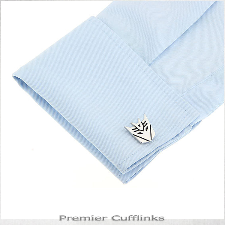 Silver Decepticon Cufflinks