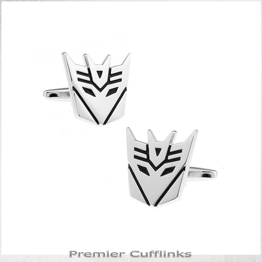 Silver Decepticon Cufflinks