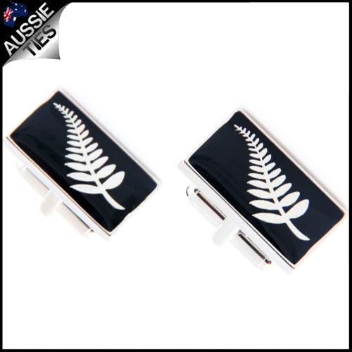 Mens NZ Silver Fern Cufflinks