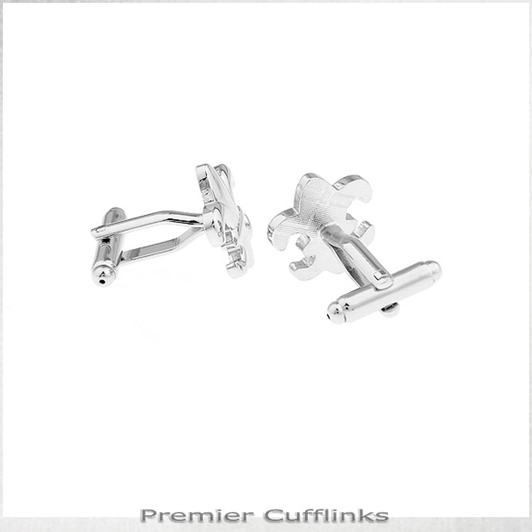 Silver Fleur De Lis Cufflinks