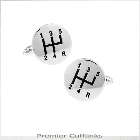 Silver Sports Gear Cufflinks
