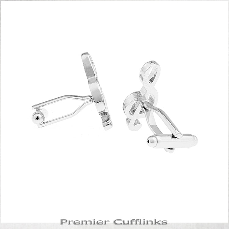 Silver Treble Clef Cufflinks