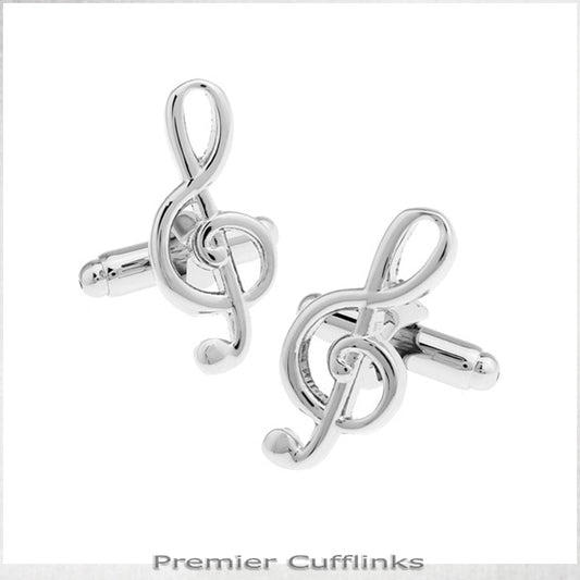 Silver Treble Clef Cufflinks