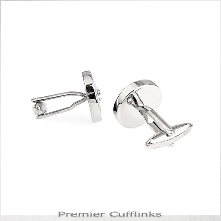 Silver with Blue Petal Cufflinks