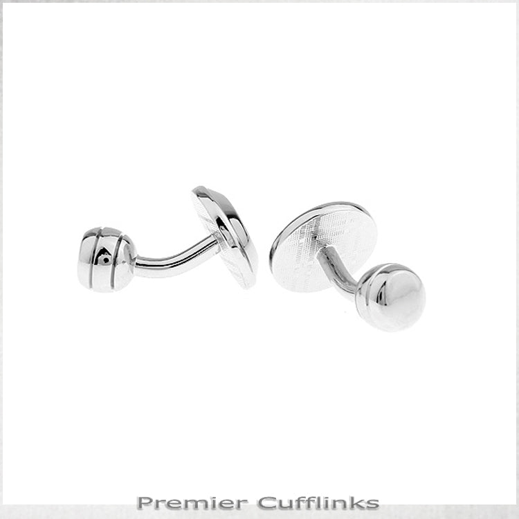 Silver with Teal Inset Cufflinks