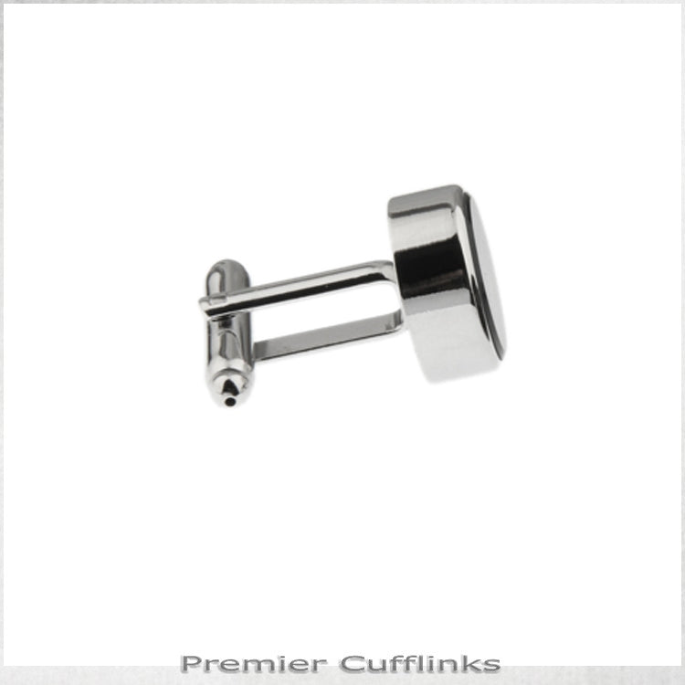 Single Black with Rose Gold Initial A Cufflink