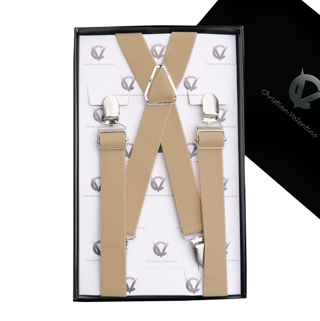 Men's Khaki X2.5cm Braces 