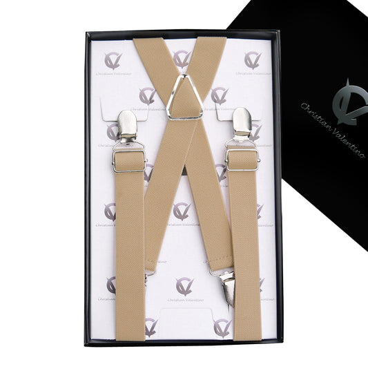 Men's Khaki X2.5cm Braces 