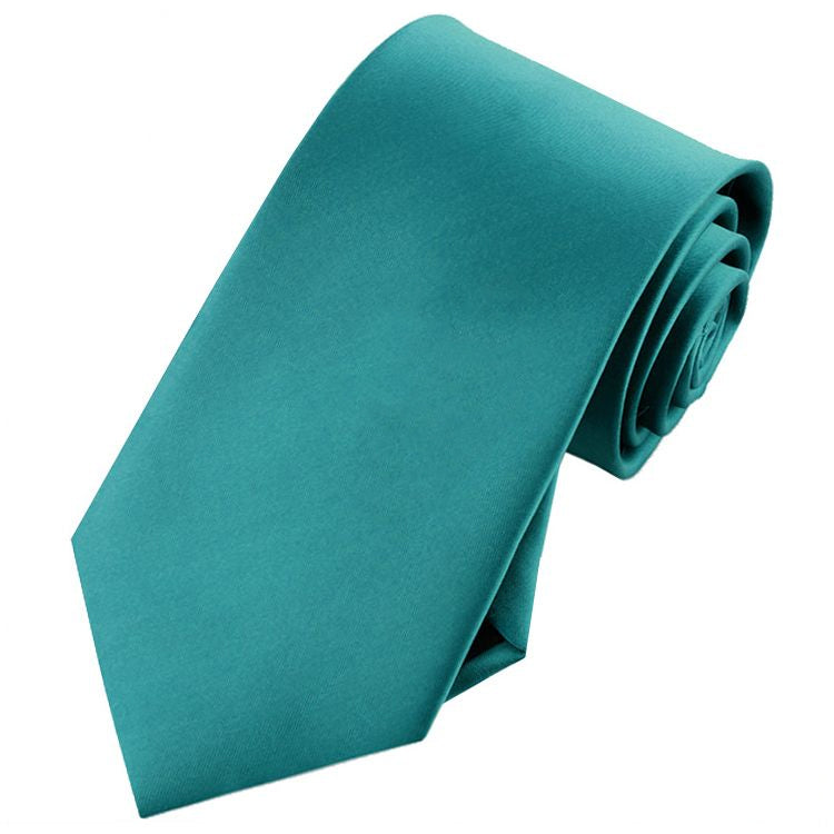 Teal Blue Tie and Pocket Square Set