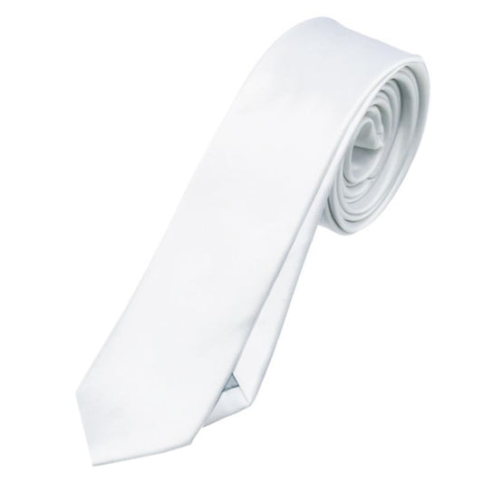 White Skinny Tie