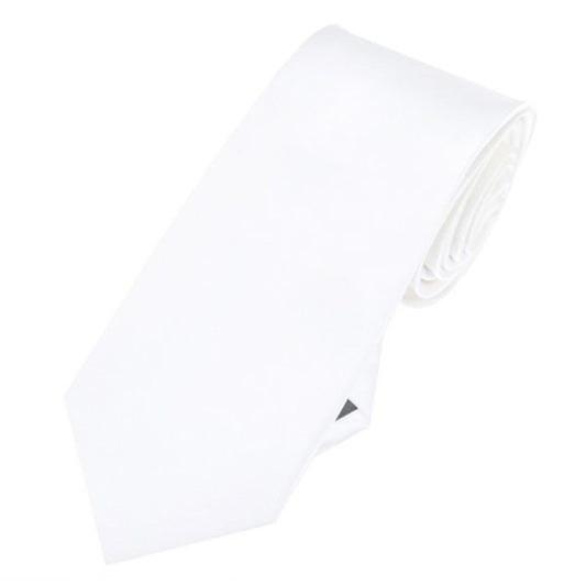 white slim tie