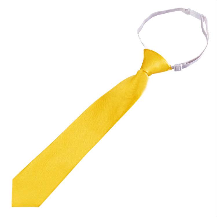Boys Yellow Pre-Tied Elastic Tie
