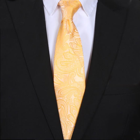 Yellow Paisley Mens Tie