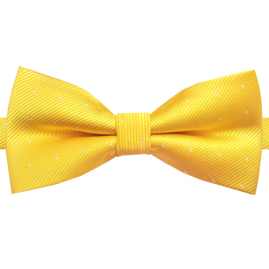 yellow with polka dots bow tie